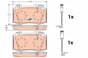 Bremsbelagsatz, Scheibenbremse TRW GDB1543