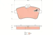 Bremsbelagsatz, Scheibenbremse Vorderachse TRW GDB1628