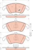 Bremsbelagsatz, Scheibenbremse Vorderachse TRW GDB1737