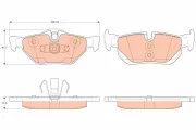 Bremsbelagsatz, Scheibenbremse TRW GDB2050