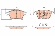 Bremsbelagsatz, Scheibenbremse TRW GDB2075
