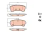 Bremsbelagsatz, Scheibenbremse Hinterachse TRW GDB2079 Bild Bremsbelagsatz, Scheibenbremse Hinterachse TRW GDB2079