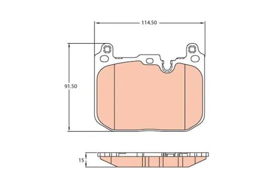 Bremsbelagsatz, Scheibenbremse Vorderachse TRW GDB2137 Bild Bremsbelagsatz, Scheibenbremse Vorderachse TRW GDB2137