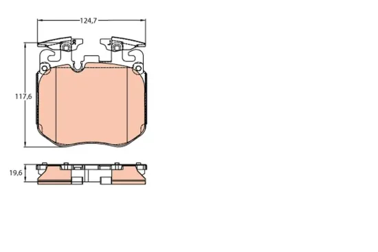 Bremsbelagsatz, Scheibenbremse TRW GDB2147 Bild Bremsbelagsatz, Scheibenbremse TRW GDB2147