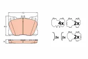 Bremsbelagsatz, Scheibenbremse TRW GDB2150