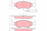 Bremsbelagsatz, Scheibenbremse TRW GDB238