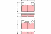 Bremsbelagsatz, Scheibenbremse Hinterachse TRW GDB247