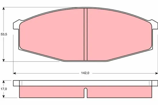 Bremsbelagsatz, Scheibenbremse Vorderachse TRW GDB251 Bild Bremsbelagsatz, Scheibenbremse Vorderachse TRW GDB251