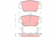 Bremsbelagsatz, Scheibenbremse Hinterachse TRW GDB3039