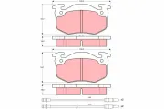 Bremsbelagsatz, Scheibenbremse TRW GDB313