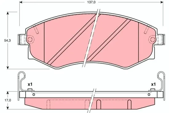 Bremsbelagsatz, Scheibenbremse TRW GDB3169 Bild Bremsbelagsatz, Scheibenbremse TRW GDB3169