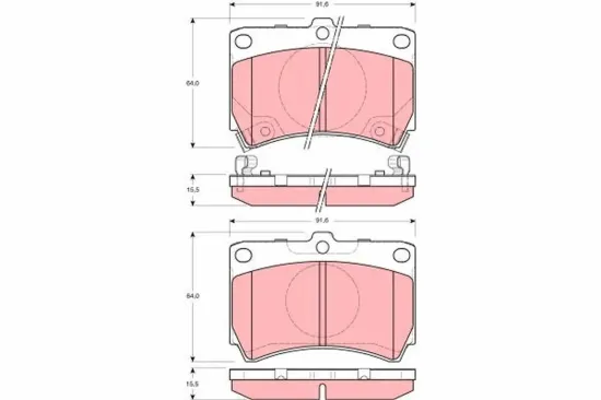 Bremsbelagsatz, Scheibenbremse TRW GDB3206 Bild Bremsbelagsatz, Scheibenbremse TRW GDB3206