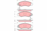 Bremsbelagsatz, Scheibenbremse Vorderachse TRW GDB3215