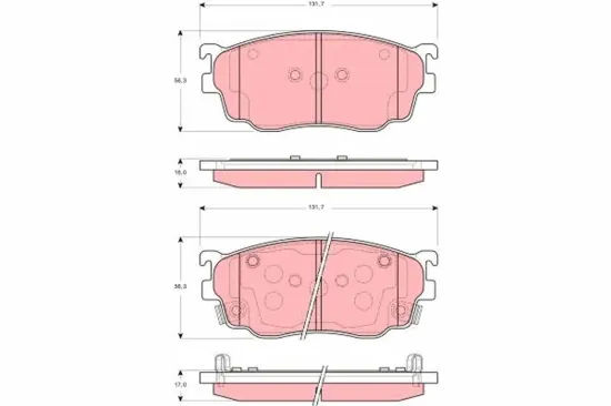 Bremsbelagsatz, Scheibenbremse TRW GDB3253 Bild Bremsbelagsatz, Scheibenbremse TRW GDB3253