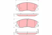 Bremsbelagsatz, Scheibenbremse Vorderachse TRW GDB3299