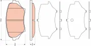 Bremsbelagsatz, Scheibenbremse Vorderachse TRW GDB3401