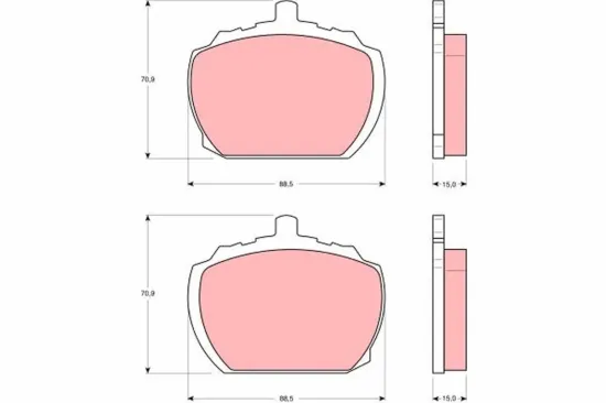 Bremsbelagsatz, Scheibenbremse TRW GDB340 Bild Bremsbelagsatz, Scheibenbremse TRW GDB340