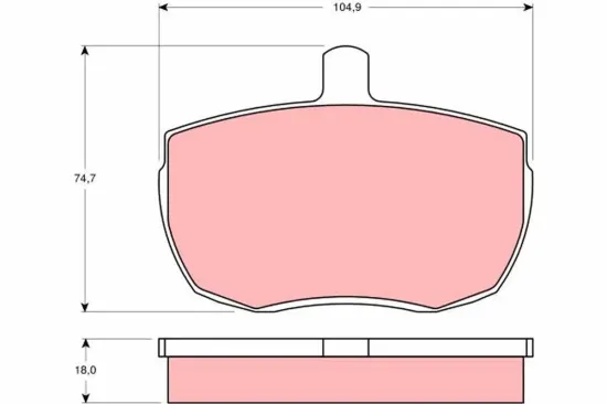 Bremsbelagsatz, Scheibenbremse TRW GDB341 Bild Bremsbelagsatz, Scheibenbremse TRW GDB341