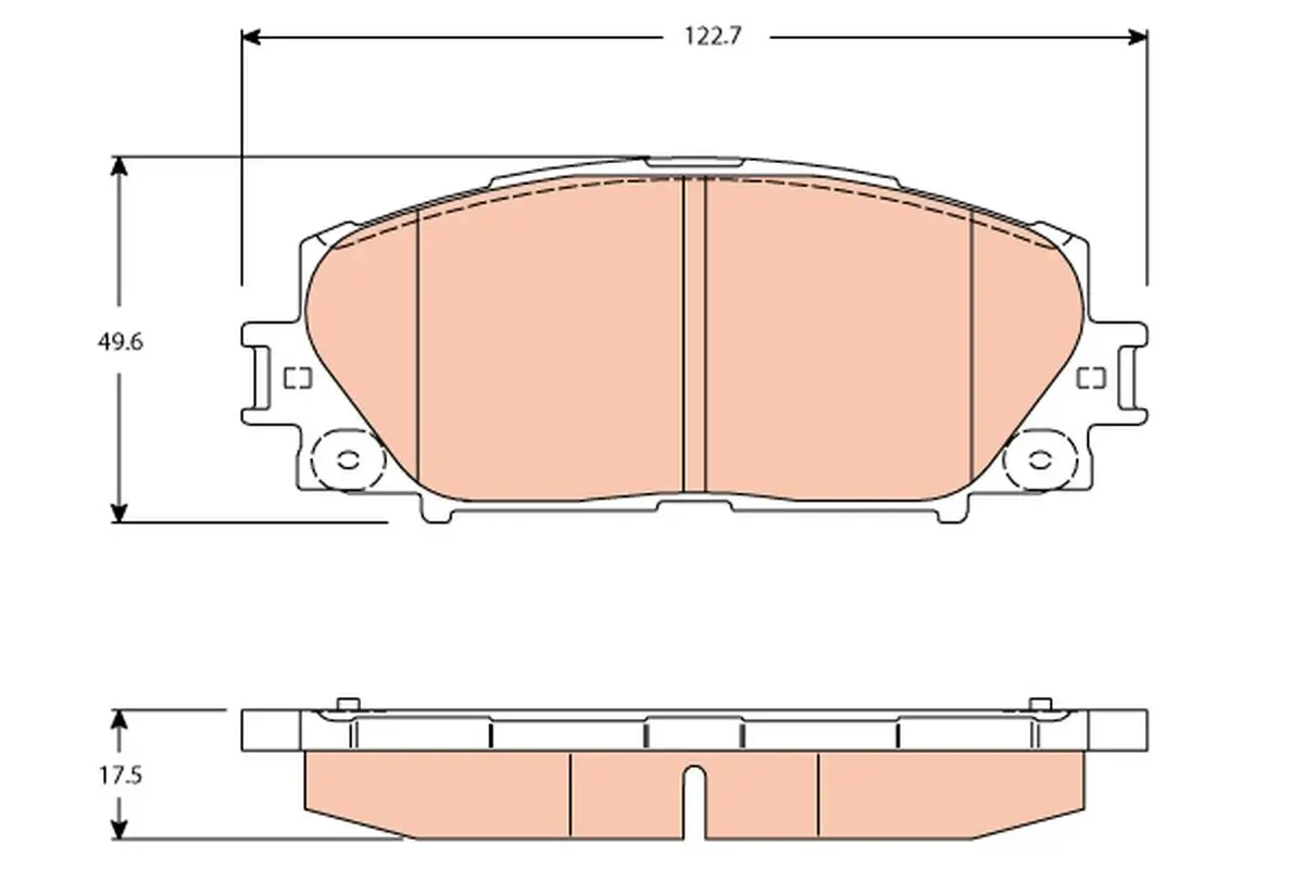 Bremsbelagsatz, Scheibenbremse TRW GDB3459 Bild Bremsbelagsatz, Scheibenbremse TRW GDB3459