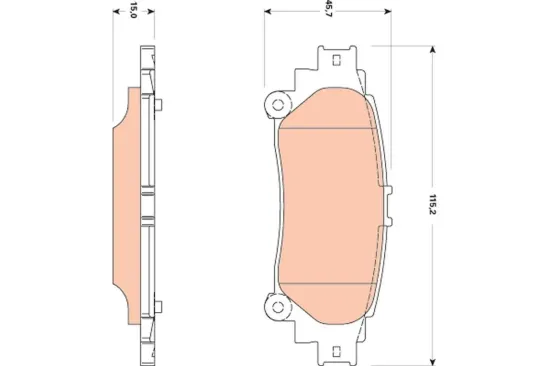 Bremsbelagsatz, Scheibenbremse TRW GDB3497 Bild Bremsbelagsatz, Scheibenbremse TRW GDB3497