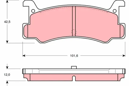 Bremsbelagsatz, Scheibenbremse Hinterachse TRW GDB375 Bild Bremsbelagsatz, Scheibenbremse Hinterachse TRW GDB375