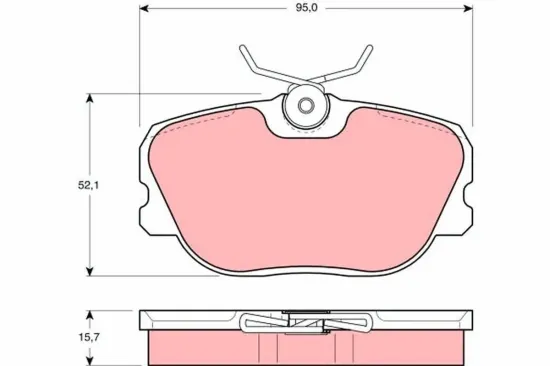 Bremsbelagsatz, Scheibenbremse TRW GDB493 Bild Bremsbelagsatz, Scheibenbremse TRW GDB493