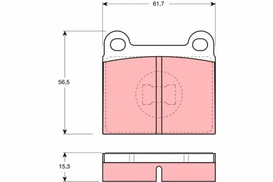 Bremsbelagsatz, Scheibenbremse TRW GDB648 Bild Bremsbelagsatz, Scheibenbremse TRW GDB648