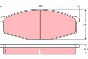 Bremsbelagsatz, Scheibenbremse TRW GDB747