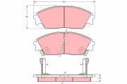 Bremsbelagsatz, Scheibenbremse Vorderachse TRW GDB763