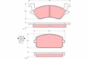 Bremsbelagsatz, Scheibenbremse TRW GDB769