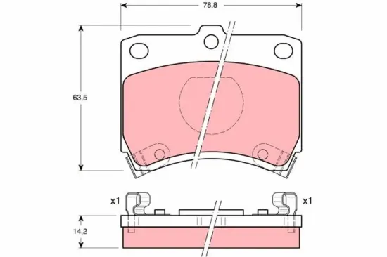 Bremsbelagsatz, Scheibenbremse TRW GDB773 Bild Bremsbelagsatz, Scheibenbremse TRW GDB773