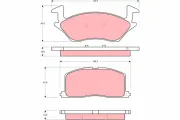 Bremsbelagsatz, Scheibenbremse Vorderachse TRW GDB878