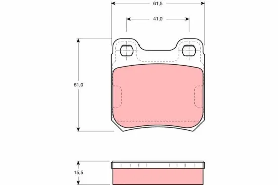 Bremsbelagsatz, Scheibenbremse TRW GDB914 Bild Bremsbelagsatz, Scheibenbremse TRW GDB914