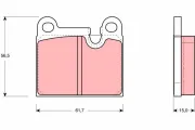 Bremsbelagsatz, Scheibenbremse TRW GDB919