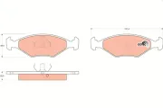 Bremsbelagsatz, Scheibenbremse TRW GDB958
