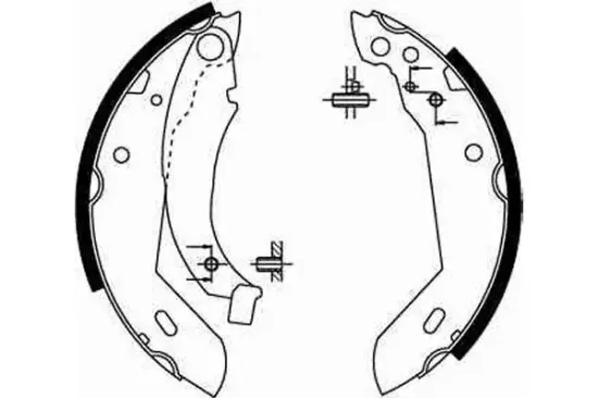 Bremsbackensatz Hinterachse TRW GS8158 Bild Bremsbackensatz Hinterachse TRW GS8158