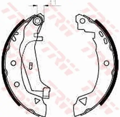 Bremsbackensatz Hinterachse TRW GS8240 Bild Bremsbackensatz Hinterachse TRW GS8240