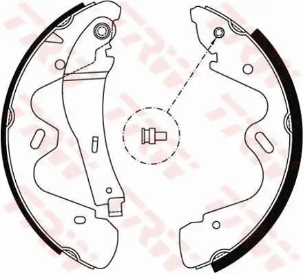 Bremsbackensatz Hinterachse TRW GS8483