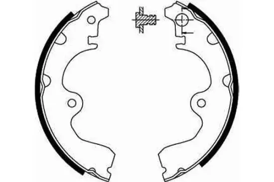 Bremsbackensatz Hinterachse TRW GS8554 Bild Bremsbackensatz Hinterachse TRW GS8554