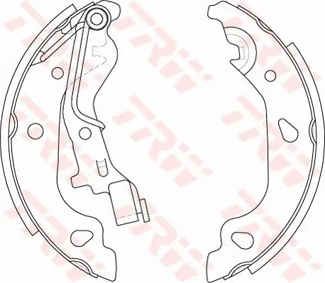 Bremsbackensatz Hinterachse TRW GS8687 Bild Bremsbackensatz Hinterachse TRW GS8687