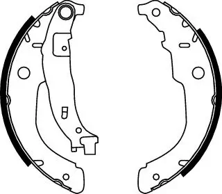 Bremsbackensatz Hinterachse TRW GS8731 Bild Bremsbackensatz Hinterachse TRW GS8731