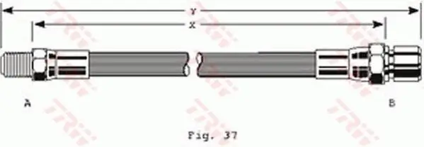 Bremsschlauch Hinterachse links rechts TRW PHB119