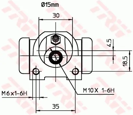 Radbremszylinder Hinterachse TRW BWB104 Bild Radbremszylinder Hinterachse TRW BWB104