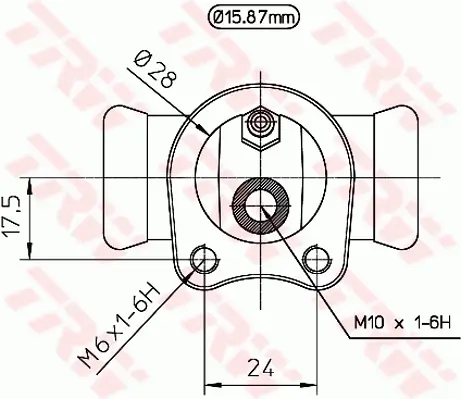 Radbremszylinder Hinterachse TRW BWB116 Bild Radbremszylinder Hinterachse TRW BWB116