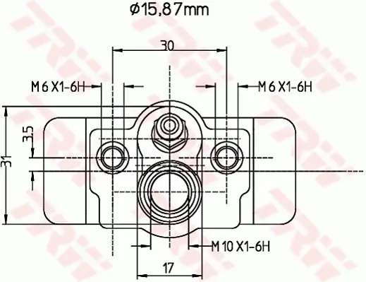 Radbremszylinder Hinterachse TRW BWB174 Bild Radbremszylinder Hinterachse TRW BWB174