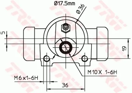 Radbremszylinder Hinterachse TRW BWC156 Bild Radbremszylinder Hinterachse TRW BWC156