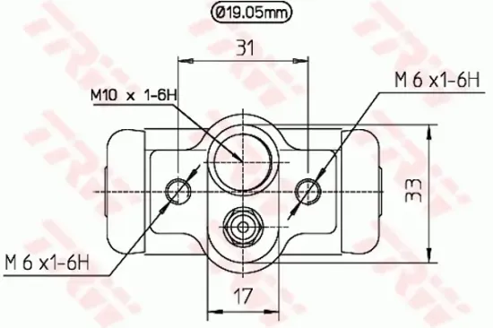 Radbremszylinder Hinterachse links TRW BWD229 Bild Radbremszylinder Hinterachse links TRW BWD229
