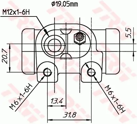 Radbremszylinder Hinterachse TRW BWD307T Bild Radbremszylinder Hinterachse TRW BWD307T