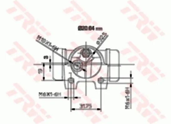 Radbremszylinder Hinterachse links TRW BWF119 Bild Radbremszylinder Hinterachse links TRW BWF119