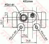 Radbremszylinder Hinterachse links TRW BWF125 Bild Radbremszylinder Hinterachse links TRW BWF125